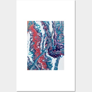 Fluid acrylic pouring Posters and Art